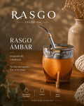 Mate imperial RASGO Ámbar de calabaza natural revestido en cuero suela