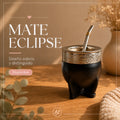 Mate imperial RASGO Eclipse de acero inoxidable en negro mate, visto de frente